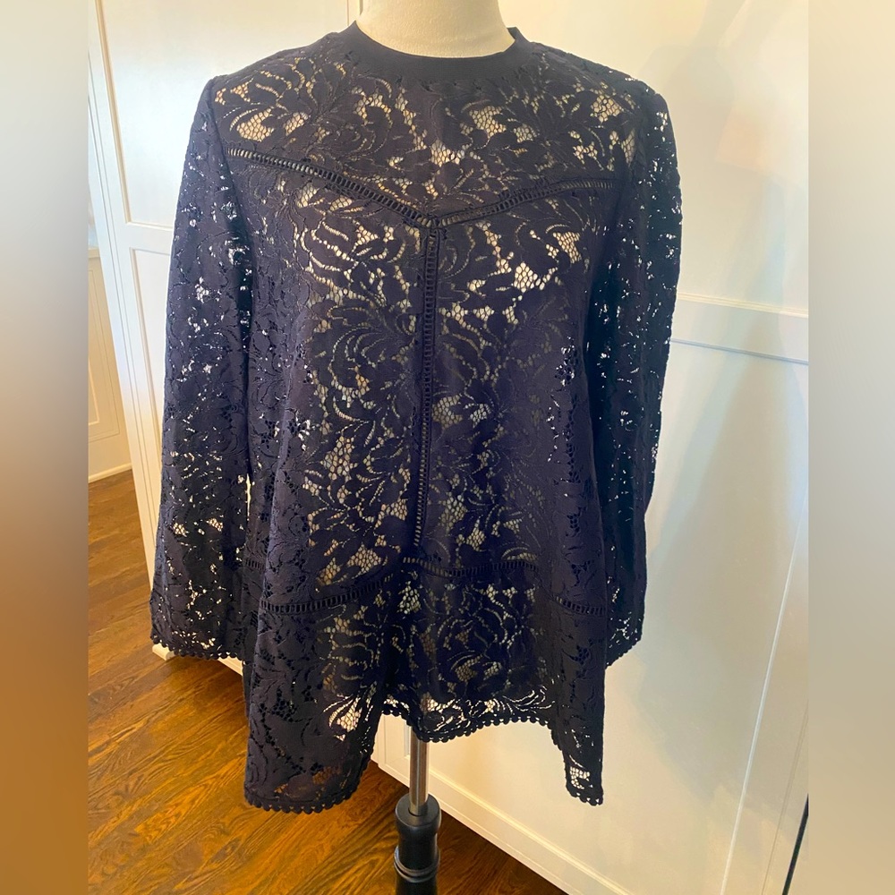 Zara Woman Black Lace Top size Medium